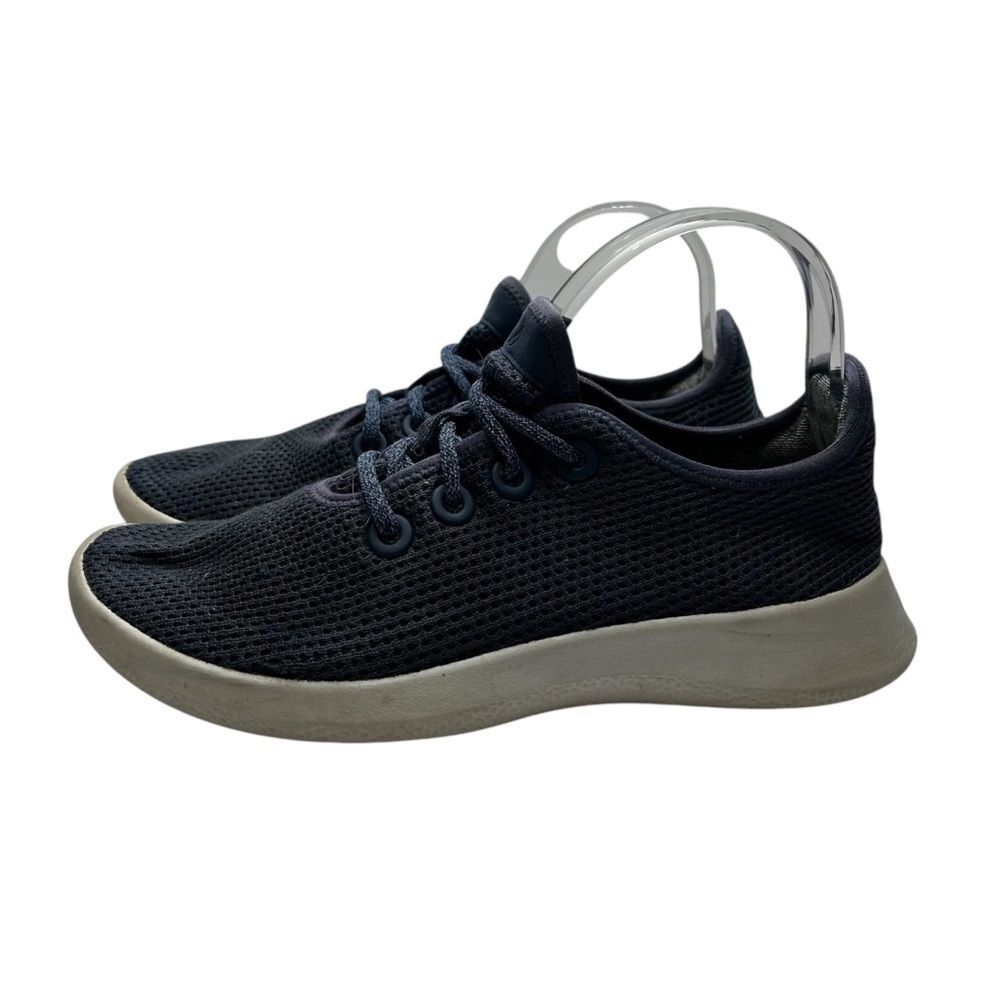Allbirds Blue and White Low-Top Sneakers Shoes Breathable Knit Upper women’s 8